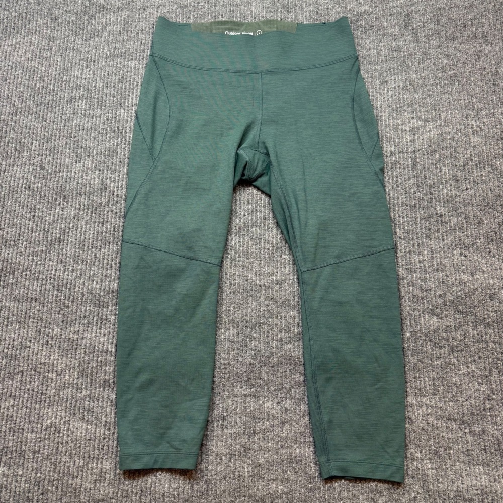 Outdoor Voices TechSweat Evergreen Green 3/4 Leggings Size Large Activewear Yoga